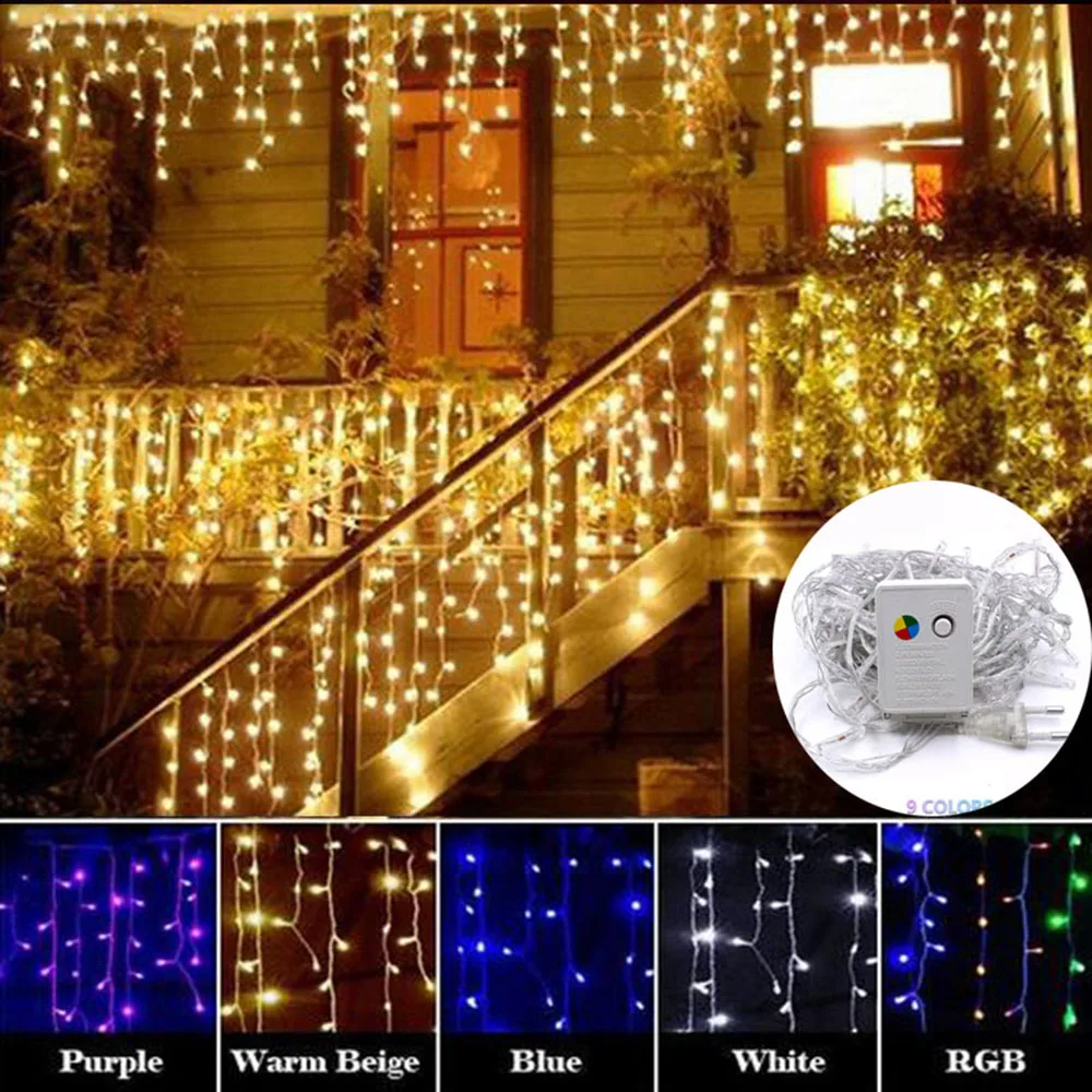 10m LED Curtain Garland on the Window USB String Lights Fairy Festoon Remote Control For New Year Christmas party Home decor
10m LED Curtain Garland on the Window USB String Lights Fairy Festoon Remote Control For New Year Christmas party Home decor
