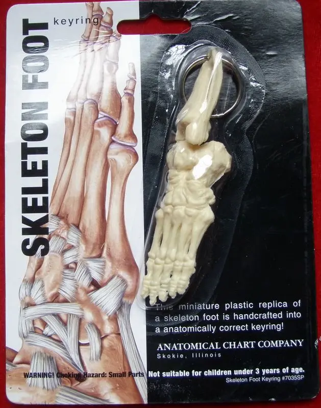 Цепочка для ключей с подвеской на ногу аксессуары модели человеческого тела