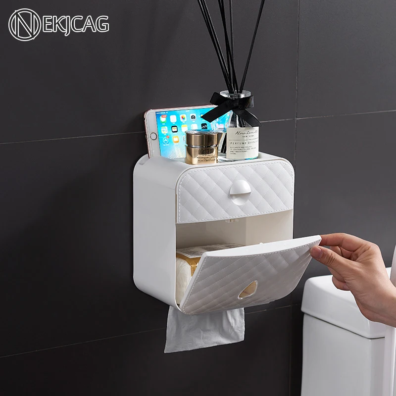 New Fashion Wall-Mounted Pressing Tissue Box Bathroom Waterproof Multi-Function Tissue Rack With Drawer
New Fashion Wall-Mounted Pressing Tissue Box Bathroom Waterproof Multi-Function Tissue Rack With Drawer