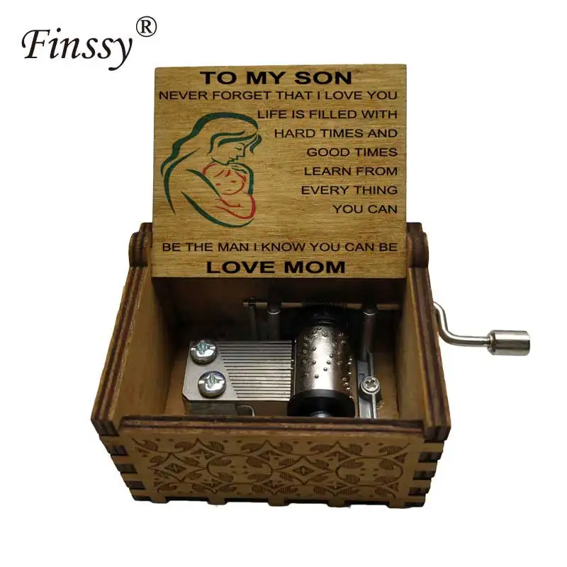 Hand Crank Wooden You Are My Sunshine Black Music Box Christmas Gift To my Son Love Mom inspiration gift Birthday New year Gift
Hand Crank Wooden You Are My Sunshine Black Music Box Christmas Gift To my Son Love Mom inspiration gift Birthday New year Gift