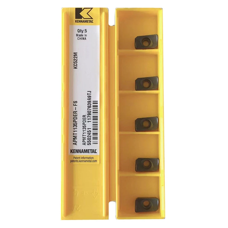 Free shipping 5pcslot APKT1135 PDER FS KC522M cnc carbide inserts heat treatment milling blade cutting tool carbide tips (5)