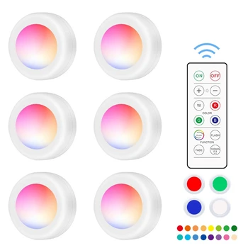 6Pack 16 Color Remote Control Night Light Multi-Functional Colorful Atmosphere Light for Cabinet Living Room Corridor
6Pack 16 Color Remote Control Night Light Multi-Functional Colorful Atmosphere Light for Cabinet Living Room Corridor