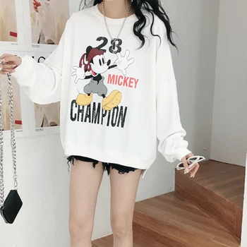 Spring New Hoodies Girl Loose Thin Cartoon Pattern Mickey Pullover Long Sleeves Printed Round Neck Cotton Mid-Length Sweet Soft
Spring New Hoodies Girl Loose Thin Cartoon Pattern Mickey Pullover Long Sleeves Printed Round Neck Cotton Mid-Length Sweet Soft