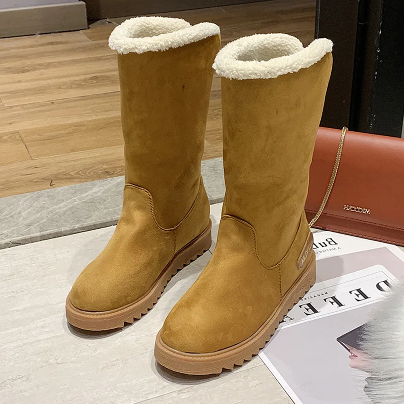 2019 New Retro Platform Mid-Calf Boots Women's Winter Boots Women Snowboots Warm Fur Plush Slip On Suede Comfort Non-Slip Shoes
2019 New Retro Platform Mid-Calf Boots Women's Winter Boots Women Snowboots Warm Fur Plush Slip On Suede Comfort Non-Slip Shoes