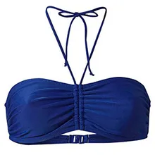 Halter Top de Biquíni Sexy Swimwear Mulheres Top Plus Size Bandage Bikini Mulheres Biquinis Feminino 2019 Beachwear Maiô Top Feminino(China)