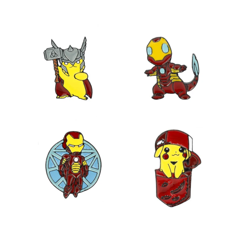 Hot Anime Movie The Avengers Thor Iron Man Deadpool Brooches Pin Cosplay Badge Pikachu Pokemon Cartoon Cute Haunter Style Brooch
Hot Anime Movie The Avengers Thor Iron Man Deadpool Brooches Pin Cosplay Badge Pikachu Pokemon Cartoon Cute Haunter Style Brooch