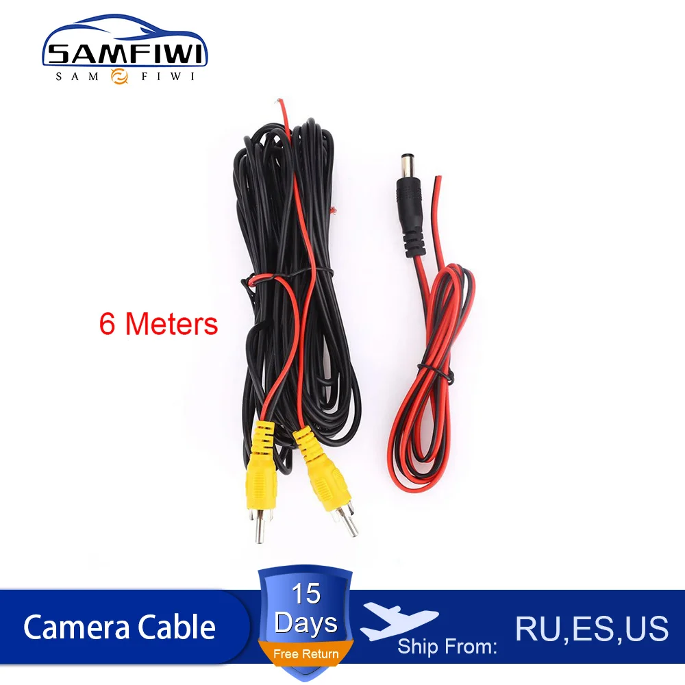 RCA 6m Video Cable For Car Rear View Camera Universal 6 Meters Wire For Connecting Reverse Camera With Car Multimedia Monitor
RCA 6m Video Cable For Car Rear View Camera Universal 6 Meters Wire For Connecting Reverse Camera With Car Multimedia Monitor