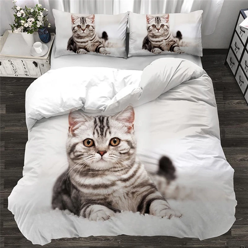3d Cute Cat Pattern Bedding Set Kitten Printed Quilt Cover Pillow Case Europe/USA/Australia Queen King Size Luxury Bedding Sets
3d Cute Cat Pattern Bedding Set Kitten Printed Quilt Cover Pillow Case Europe/USA/Australia Queen King Size Luxury Bedding Sets