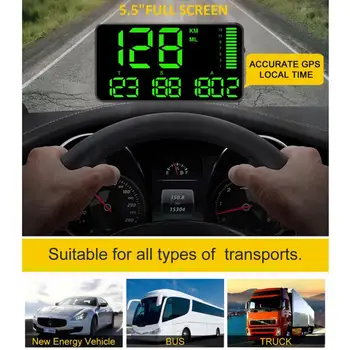 C90 GPS HUD Speedometer 5.5"GPS Large Screen Speedometer MPH KM/h Mileage Alarm Clock Head Up Display Speed Car Alarm System
C90 GPS HUD Speedometer 5.5"GPS Large Screen Speedometer MPH KM/h Mileage Alarm Clock Head Up Display Speed Car Alarm System