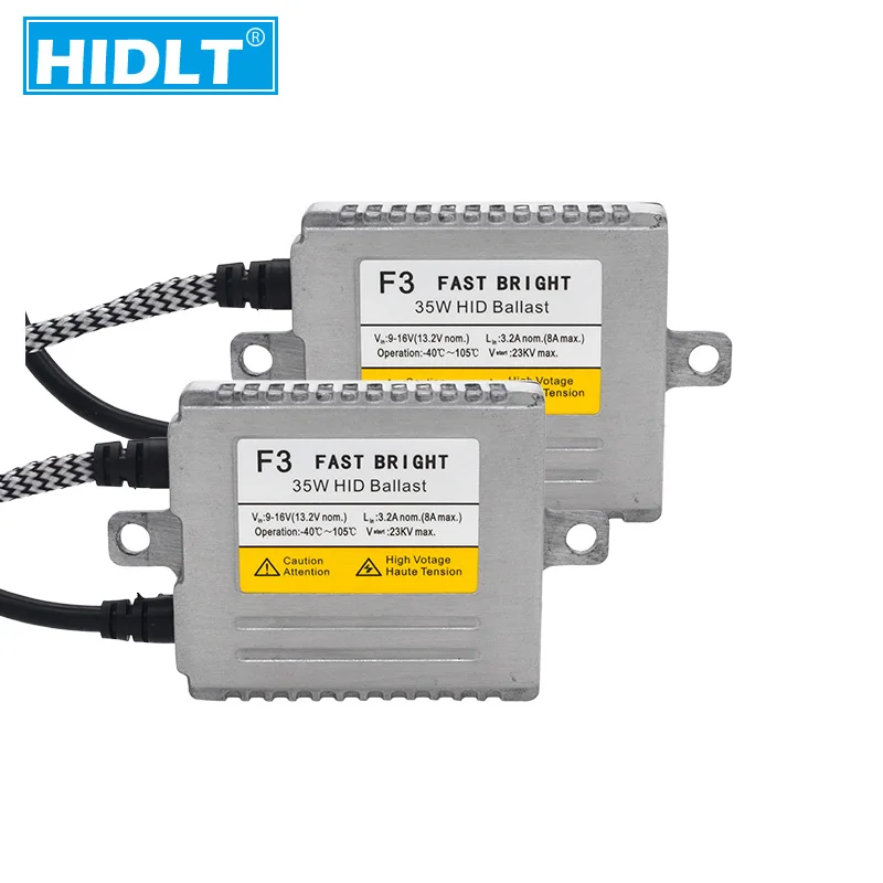 HIDLT 12V 35W AC HID Xenon Ballast DLT F3 Fast Start Digital Slim Blocks Ignition Electronic Ballast For 35W Kit Xenon H1 H7 H11 (2)