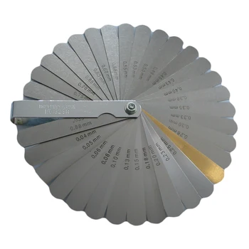Range Finder Feeler Gauge Valve Teaching Blades Feeler Gauge 32 Blades 0.04-0.88mm 0015-0.035 Copper Sheet Measuring Tool
Range Finder Feeler Gauge Valve Teaching Blades Feeler Gauge 32 Blades 0.04-0.88mm 0015-0.035 Copper Sheet Measuring Tool