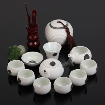 Set for the tea ceremony "The Way of the Taoist", 14 items: kettle 180 ml, bowl 70 ml, chahai, jar
Set for the tea ceremony "The Way of the Taoist", 14 items: kettle 180 ml, bowl 70 ml, chahai, jar