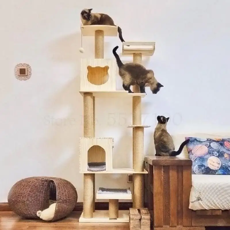 Cat frame cat climbing frame solid wood large cat frame cat nest one villa cat cat tree house cat tower grab post
Cat frame cat climbing frame solid wood large cat frame cat nest one villa cat cat tree house cat tower grab post