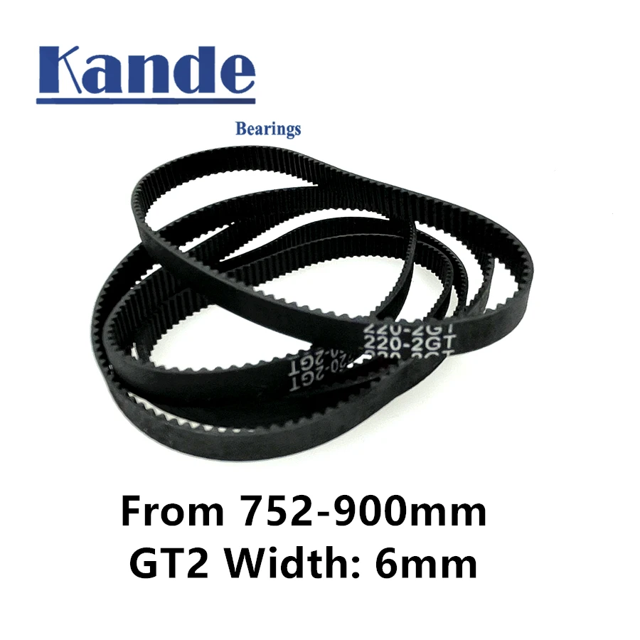 

3D Printer Parts GT2 6mm Closed Loop Rubber Timing Belt 752 760 782 784 800 810 840 848 850 852 860 900mm 2GT 1pcs