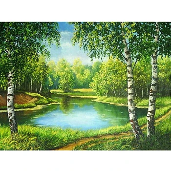 Full Round Diamond Embroidery Lake Forest Scenery Mosaic Pictures of Rhinestones Home Decor
Full Round Diamond Embroidery Lake Forest Scenery Mosaic Pictures of Rhinestones Home Decor