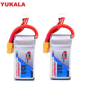 YUKALA 1-2pcs 14.8V 850mAh 4S 80C/160C Lipo battery XT60/XT30 plug for FPV Racing Drone RC Quadcopter Helicopter parts
YUKALA 1-2pcs 14.8V 850mAh 4S 80C/160C Lipo battery XT60/XT30 plug for FPV Racing Drone RC Quadcopter Helicopter parts