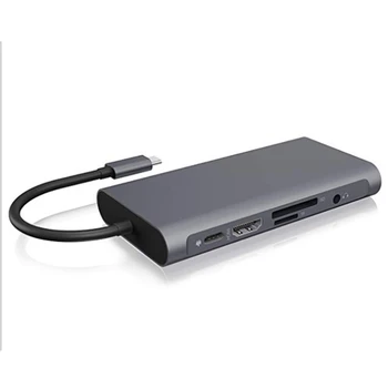 10-In-1 Type-C Hub USB3.0 HUB PD High Speed Charging for Huawei XiaoMi Lenovo Docking Station 4K HDMI SD TF LAN
10-In-1 Type-C Hub USB3.0 HUB PD High Speed Charging for Huawei XiaoMi Lenovo Docking Station 4K HDMI SD TF LAN