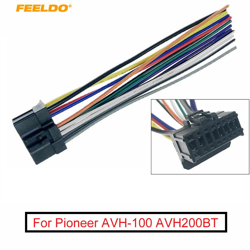 Автомобильный адаптер проводов FEELDO 1 шт. автомобильный 16Pin для Pioneer AVH200BT CD Radop