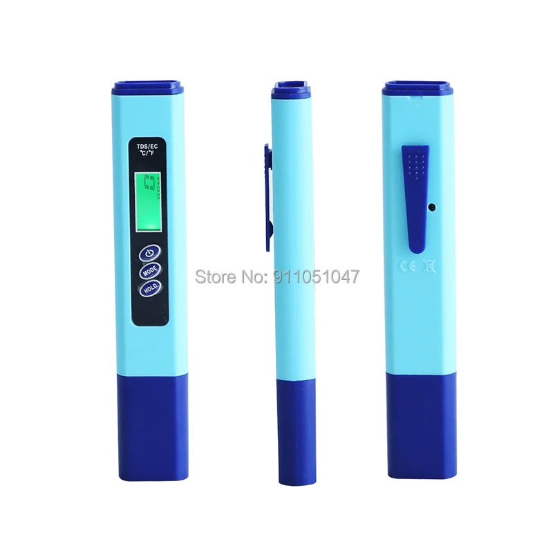 

Digital 3 in 1 TDS EC TEMP Meter Aquarium Hydroponics Drink Water Quality Analyzer ATC Pen Type PPM Electric Conductivity Tester