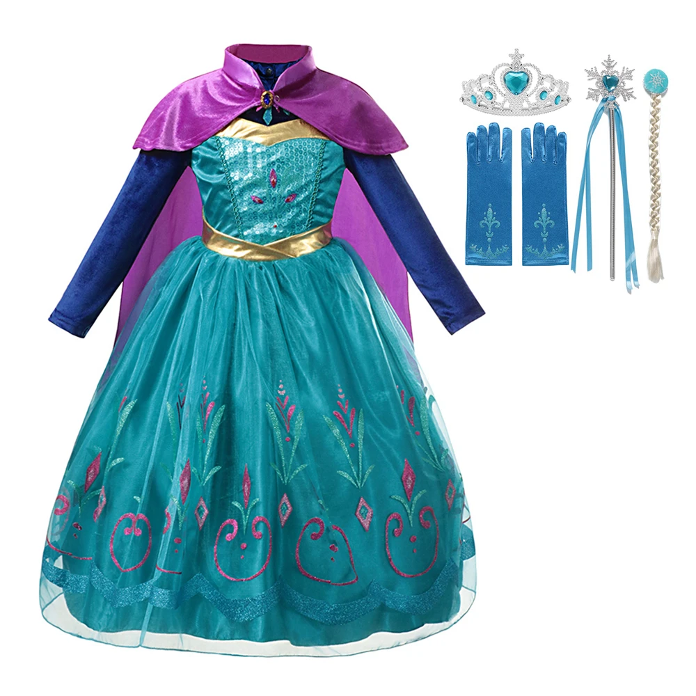 Baby Girl Long Sleeve Mesh Dress Girl Anna Cosplay Clothes Children Halloween Party Costume Fancy Dresses
Baby Girl Long Sleeve Mesh Dress Girl Anna Cosplay Clothes Children Halloween Party Costume Fancy Dresses