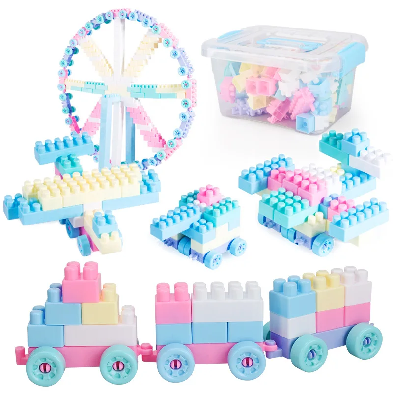 Assembling large particle toy storage box assembling diy toy children's puzzle pieces of building
Assembling large particle toy storage box assembling diy toy children's puzzle pieces of building