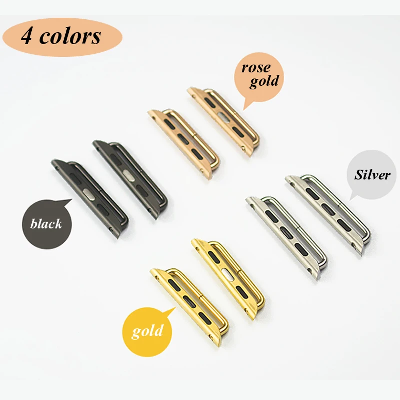 42mm 38mm Connector Adapter for apple watch band 44mm 40mm 2PCS Stainless Steel Metal Adapter Tool iWatch 5/4/3/2 Accessories 
42mm 38mm Connector Adapter for apple watch band 44mm 40mm 2PCS Stainless Steel Metal Adapter Tool iWatch 5/4/3/2 Accessories