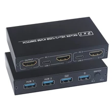 HDMI-compatible KVM Switcher 4K Splitter For PC Computer Monitor Keyboard And Mouse EDID / HDCP Printer 2 in 1 2.0 USB Converter
HDMI-compatible KVM Switcher 4K Splitter For PC Computer Monitor Keyboard And Mouse EDID / HDCP Printer 2 in 1 2.0 USB Converter