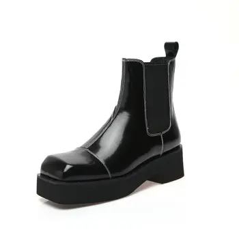 Elastic band chunky Heels Ankle BootsMotorcycle Boots Genuine Leather square Toe Ankle Boots Autumn Winter Working Party shoes
Elastic band chunky Heels Ankle BootsMotorcycle Boots Genuine Leather square Toe Ankle Boots Autumn Winter Working Party shoes
