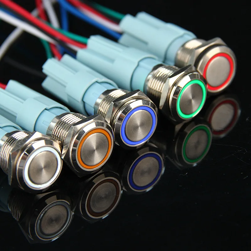 1Pcs 16mm Self-locking Switch With Angel Eye LED 5V-220V Stainless Steel Flat Head Ring Push Button Panel Mount Power Switch LOT
1Pcs 16mm Self-locking Switch With Angel Eye LED 5V-220V Stainless Steel Flat Head Ring Push Button Panel Mount Power Switch LOT