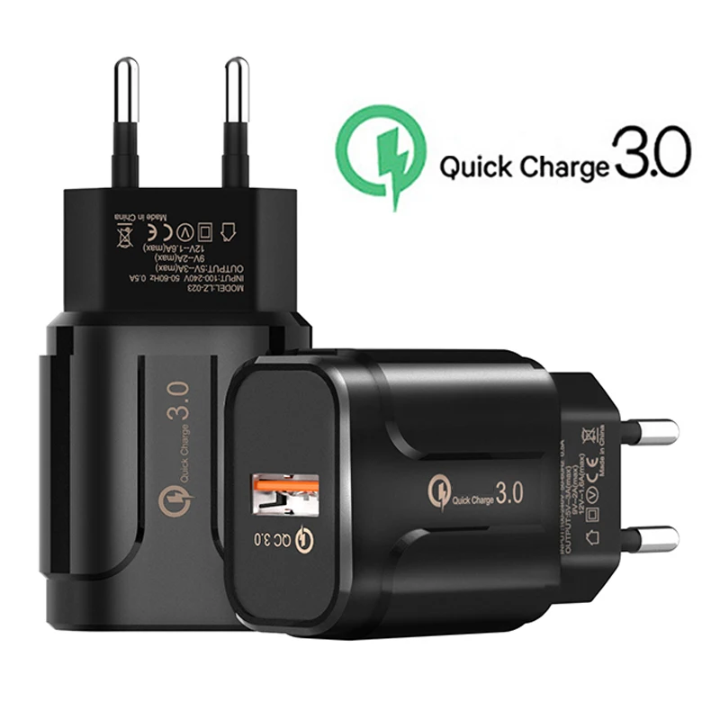 Quick Charge 3.0 Travel Wall Charger Adapter Universal EU Plug Charger QC3.0 Turbo Fast Charger For Huawei Xiaomi iPhone Samsung
Quick Charge 3.0 Travel Wall Charger Adapter Universal EU Plug Charger QC3.0 Turbo Fast Charger For Huawei Xiaomi iPhone Samsung