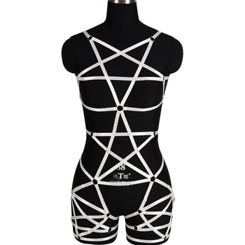 Pentagram Harness Set Cage Bra White Strappy Tops Hollow Out Sexy Lingerie Chest Goth Cupless Bralette Plus Size Festival Rave
Pentagram Harness Set Cage Bra White Strappy Tops Hollow Out Sexy Lingerie Chest Goth Cupless Bralette Plus Size Festival Rave