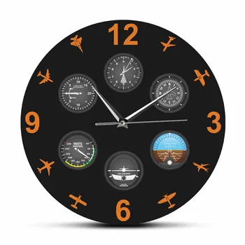 Aviation Aviator Modern Design Printed Wall Clock Flight Instrument with Military Aircrafts Silent Timepiece Pilot Watch 
Aviation Aviator Modern Design Printed Wall Clock Flight Instrument with Military Aircrafts Silent Timepiece Pilot Watch