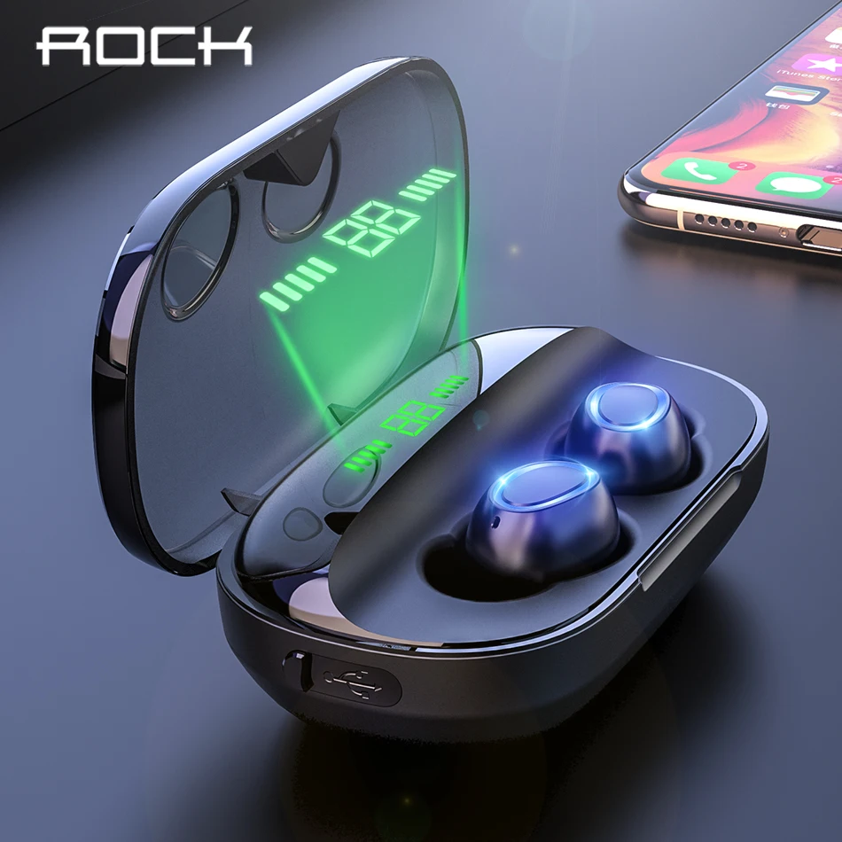 ROCK X1 Bluetooth V5.0 Earphone Wireless Earphones Stereo Sport Wireless Headphones Earbuds headset 2000 mAh Power For iPhone
ROCK X1 Bluetooth V5.0 Earphone Wireless Earphones Stereo Sport Wireless Headphones Earbuds headset 2000 mAh Power For iPhone