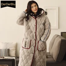 High Quality Flannel Sleepwear Winter Thick Warm Nightgown 3-layer Laminated Cotton Nightwear Female Bathrobe Women's Home Wear
High Quality Flannel Sleepwear Winter Thick Warm Nightgown 3-layer Laminated Cotton Nightwear Female Bathrobe Women's Home Wear