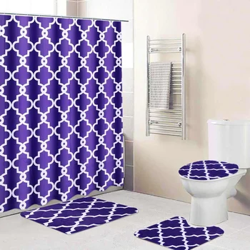 Abstract Geometric Bathroom Shower Curtain Waterproof Pedestal Rug Lid Bath Carpet Toilet Cover Bath Mat Set
Abstract Geometric Bathroom Shower Curtain Waterproof Pedestal Rug Lid Bath Carpet Toilet Cover Bath Mat Set