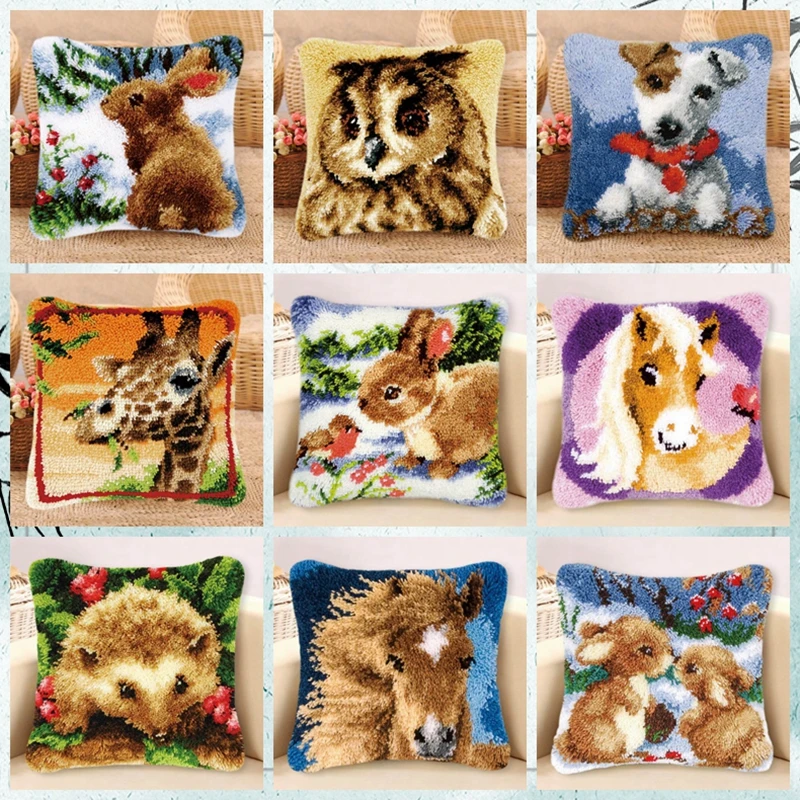 Мультяшная подушка, набор крючков с защелкой, фланелевый коврик для подушки, поделка «сделай сам», лошадь, кролик, вышивка крестиком, вязание крючком, подушка, вышивка
Мультяшная подушка, набор крючков с защелкой, фланелевый коврик для подушки, поделка «сделай сам», лошадь, кролик, вышивка крестиком, вязание крючком, подушка, вышивка