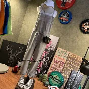 Autumn Cotton Jumpsuit overalls Women Adjustable Shoulder Strap Drawstring Casual Jumper Rompers Female Simple Loose Trousers
Autumn Cotton Jumpsuit overalls Women Adjustable Shoulder Strap Drawstring Casual Jumper Rompers Female Simple Loose Trousers