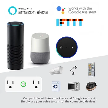 Wifi Smart Power Strip 2 EU Outlets Plug With Charging Port Plug Timing App Voice Control Work With Alexa Google Home Assistant
Wifi Smart Power Strip 2 EU Outlets Plug With Charging Port Plug Timing App Voice Control Work With Alexa Google Home Assistant