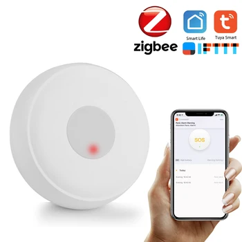 Zigbee Smart Wireless Remote Call Button SOS/Emergency Button Page for Fall Alarm Patient Alert System Work with Tuya Zigbee Hub
Zigbee Smart Wireless Remote Call Button SOS/Emergency Button Page for Fall Alarm Patient Alert System Work with Tuya Zigbee Hub