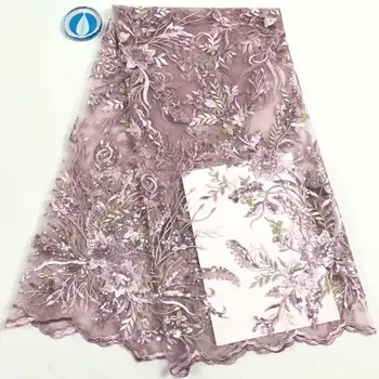 New African Lace Fabrics High Quality Good Price Purple ssequins Unique Pattern Embroidery French Tulle Lace Fabric FD1216
New African Lace Fabrics High Quality Good Price Purple ssequins Unique Pattern Embroidery French Tulle Lace Fabric FD1216