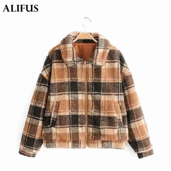 Fashion Za 2019 New Women Winter Autumn Warm Vintage Jacket Long sleeve Yellow Plaid Print Lamb Coat female ladies
Fashion Za 2019 New Women Winter Autumn Warm Vintage Jacket Long sleeve Yellow Plaid Print Lamb Coat female ladies