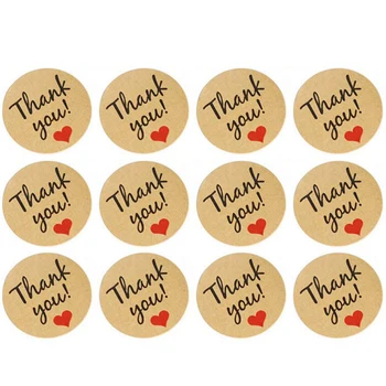 Vintage"Thank you" Heart Round Kraft paper Seal sticker For handmade products baking products sealing sticker lable
Vintage"Thank you" Heart Round Kraft paper Seal sticker For handmade products baking products sealing sticker lable