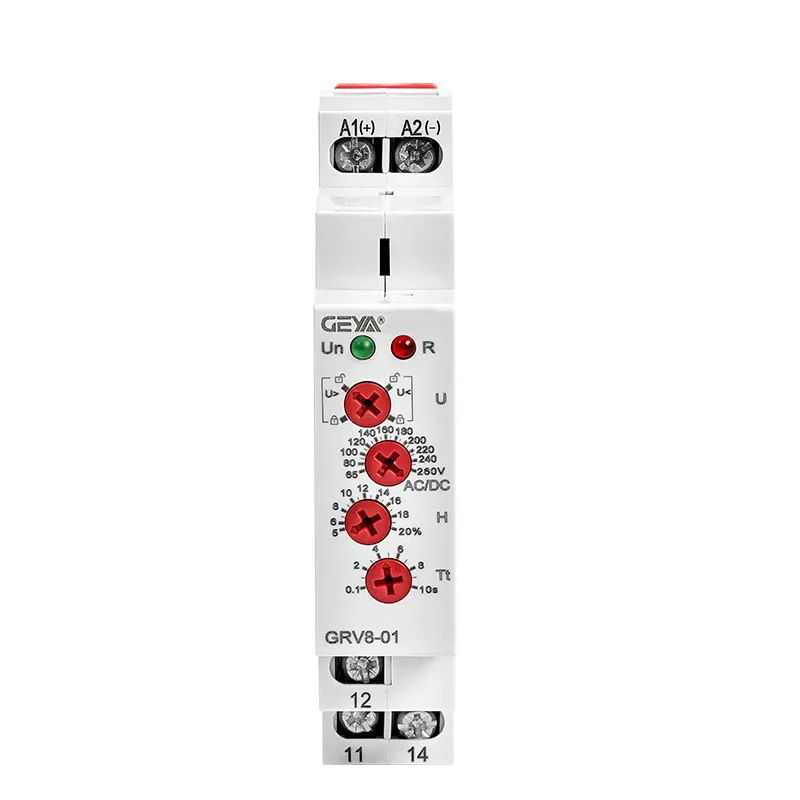 Voltage Relay Selection Over or Under Voltage Protection Monitoring Relay 10A DC12V 48V 110V 240V GRV8
Voltage Relay Selection Over or Under Voltage Protection Monitoring Relay 10A DC12V 48V 110V 240V GRV8