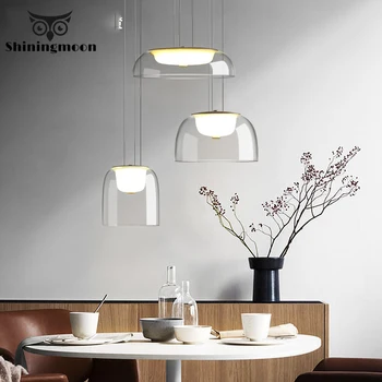 Modern Transparent Glass LED Pendant Lights Living Room Dining Room Pendant Light Bar Cafe Decor Hanging Lamp Lustre Luminaria 
Modern Transparent Glass LED Pendant Lights Living Room Dining Room Pendant Light Bar Cafe Decor Hanging Lamp Lustre Luminaria