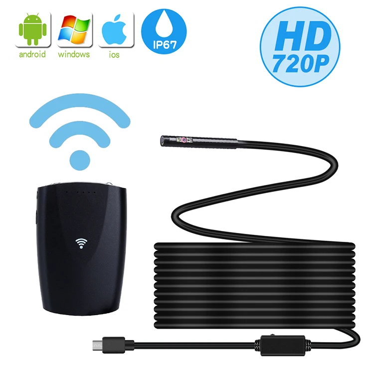 Double Lens 6mm Endoscope Camera Wifi Borescope IP67 Waterproof Wireless Inspection Flexible Camera for Android PC Notebook
Double Lens 6mm Endoscope Camera Wifi Borescope IP67 Waterproof Wireless Inspection Flexible Camera for Android PC Notebook
