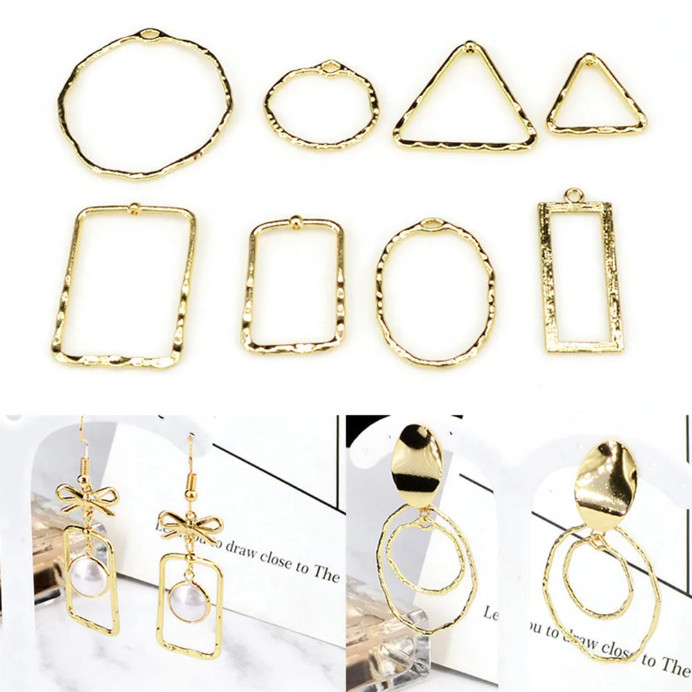 10PCS Gold Color Plated Brass Irregular Round Triangle Oval Shaped Closed Rings For Jewelry Earring Making Finding Accessories
10PCS Gold Color Plated Brass Irregular Round Triangle Oval Shaped Closed Rings For Jewelry Earring Making Finding Accessories