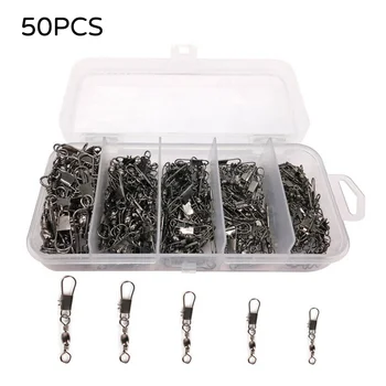 50/100PCS Fishing Connector Pin Bearing Rolling Swivel Copper with Snap Fishhook Lure Tackle Accessorie
50/100PCS Fishing Connector Pin Bearing Rolling Swivel Copper with Snap Fishhook Lure Tackle Accessorie