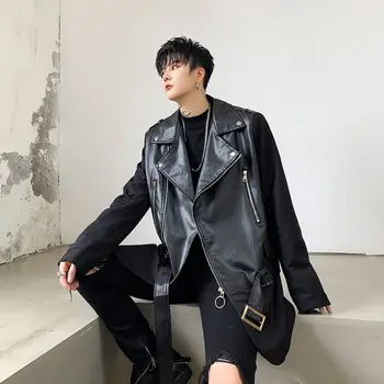 EWQ / men's wear niche vintage suit fabric patchwork PU leather personalized high street zipper coat jacket male 2020 9Y3136
EWQ / men's wear niche vintage suit fabric patchwork PU leather personalized high street zipper coat jacket male 2020 9Y3136