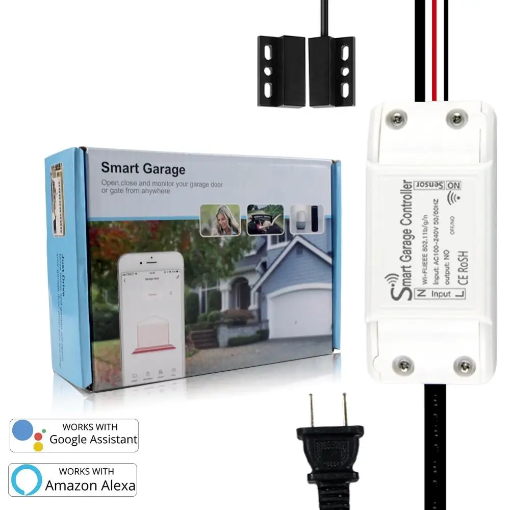 Tuya Garage Gate Opener WiFi Smart Remote Control Controller Switch Open Close Monitor Compatible Alexa Echo Google Assistant
Tuya Garage Gate Opener WiFi Smart Remote Control Controller Switch Open Close Monitor Compatible Alexa Echo Google Assistant