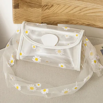 QUDAI 2020 transparent shouder bag Daisy pattern Jelly Bag Wire mesh shoulder strap crossbody bag cute makeup bag for girl women
QUDAI 2020 transparent shouder bag Daisy pattern Jelly Bag Wire mesh shoulder strap crossbody bag cute makeup bag for girl women